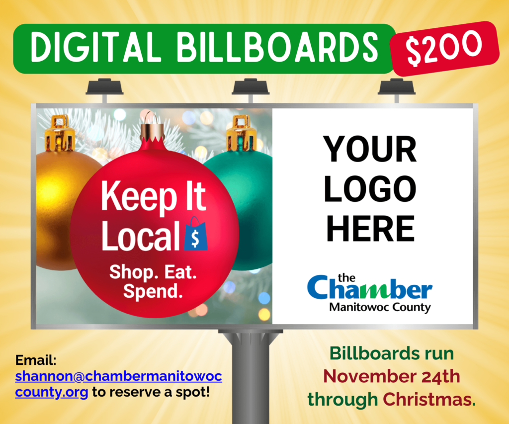 Manitowoc Chamber Digital Holiday Billboards